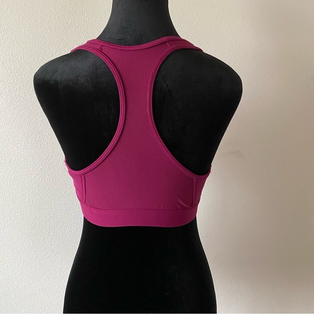 adidas Magenta Sports Bra with Wide Straps and Elastic Support - Picture 10 of 11